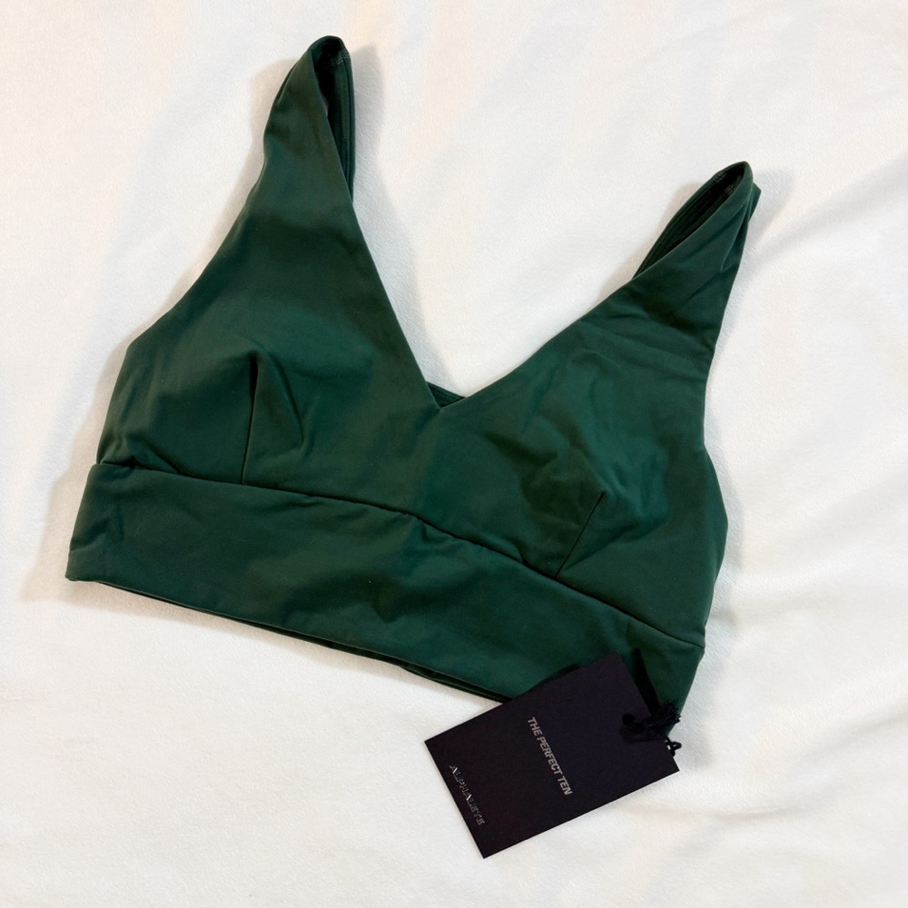 Alphalete Celeste Sports Bra C/D Cup Blade Green Medium